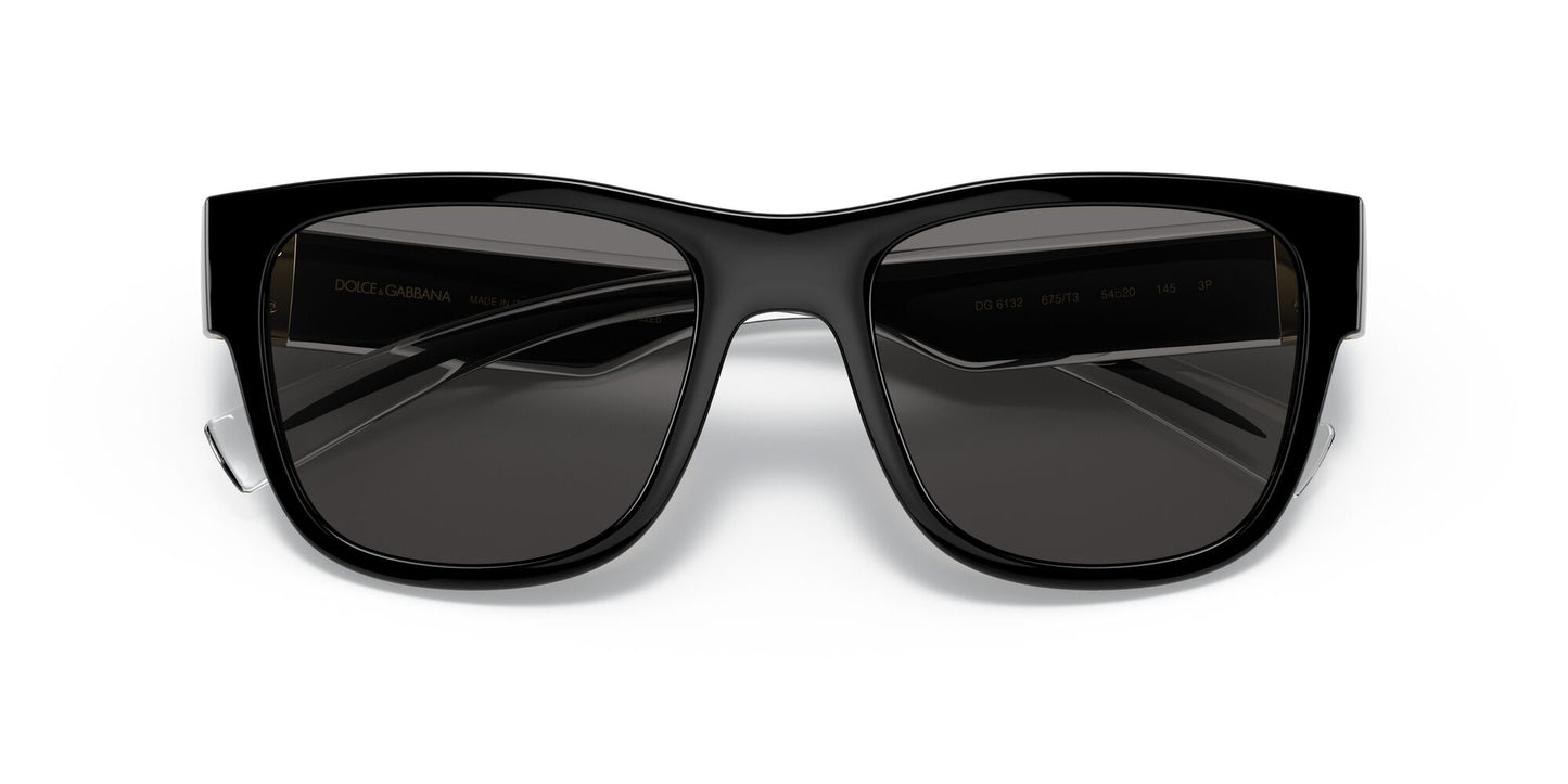 Dolce & Gabbana 6132 Polarised Black Dark Grey (6132 675/T3)