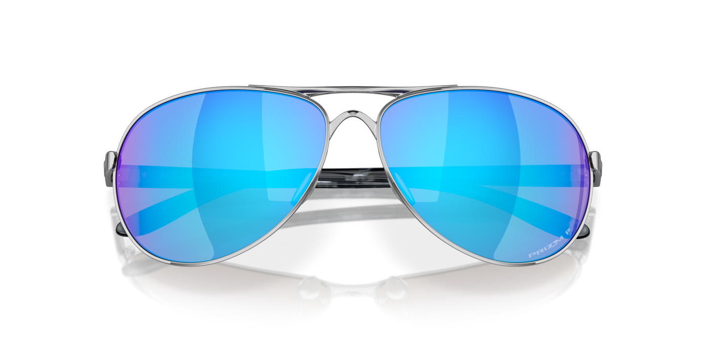 Oakley Feedback Polarised Polished Chrome Prizm Sapphire (4079 33)