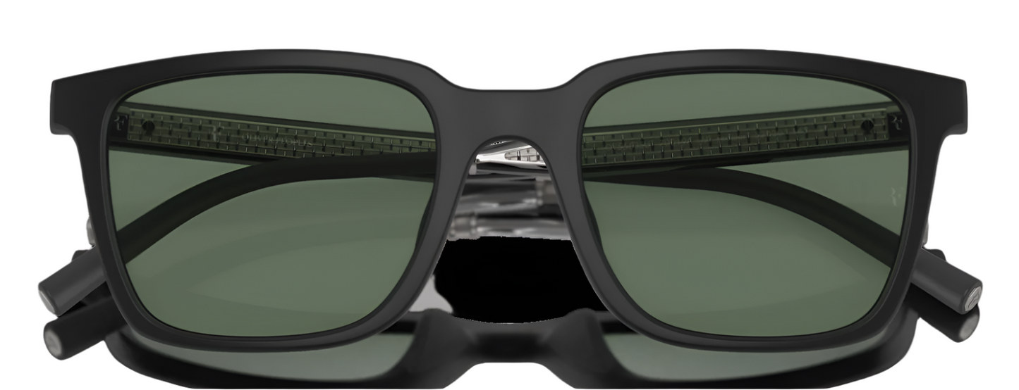 Oliver Peoples Mr. Federer Semi-Matte Black G15 Green Polarised (5553SU 70019A)
