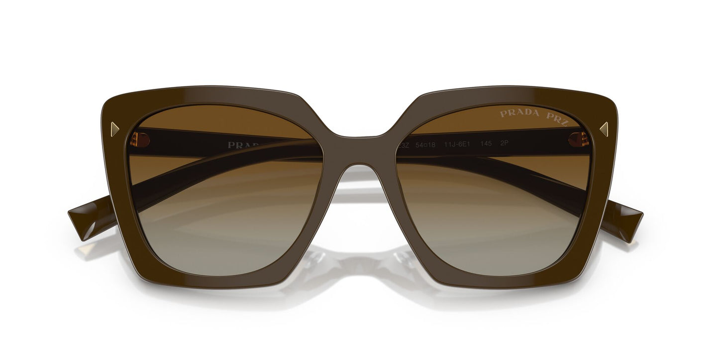 Prada 23ZS Polarised Loden Brown Gradient (23ZS 11J6E1)