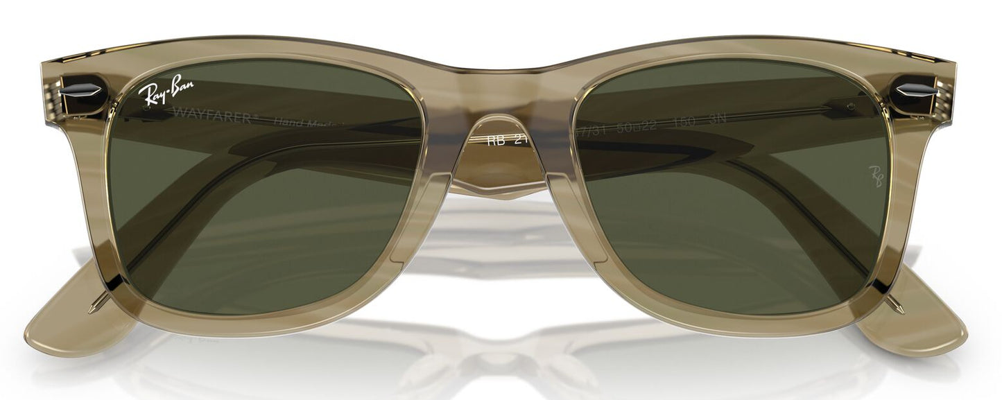 Ray-Ban 2140 Original Wayfarer Change Photo Striped Grey Green RB2140 138731 (50)