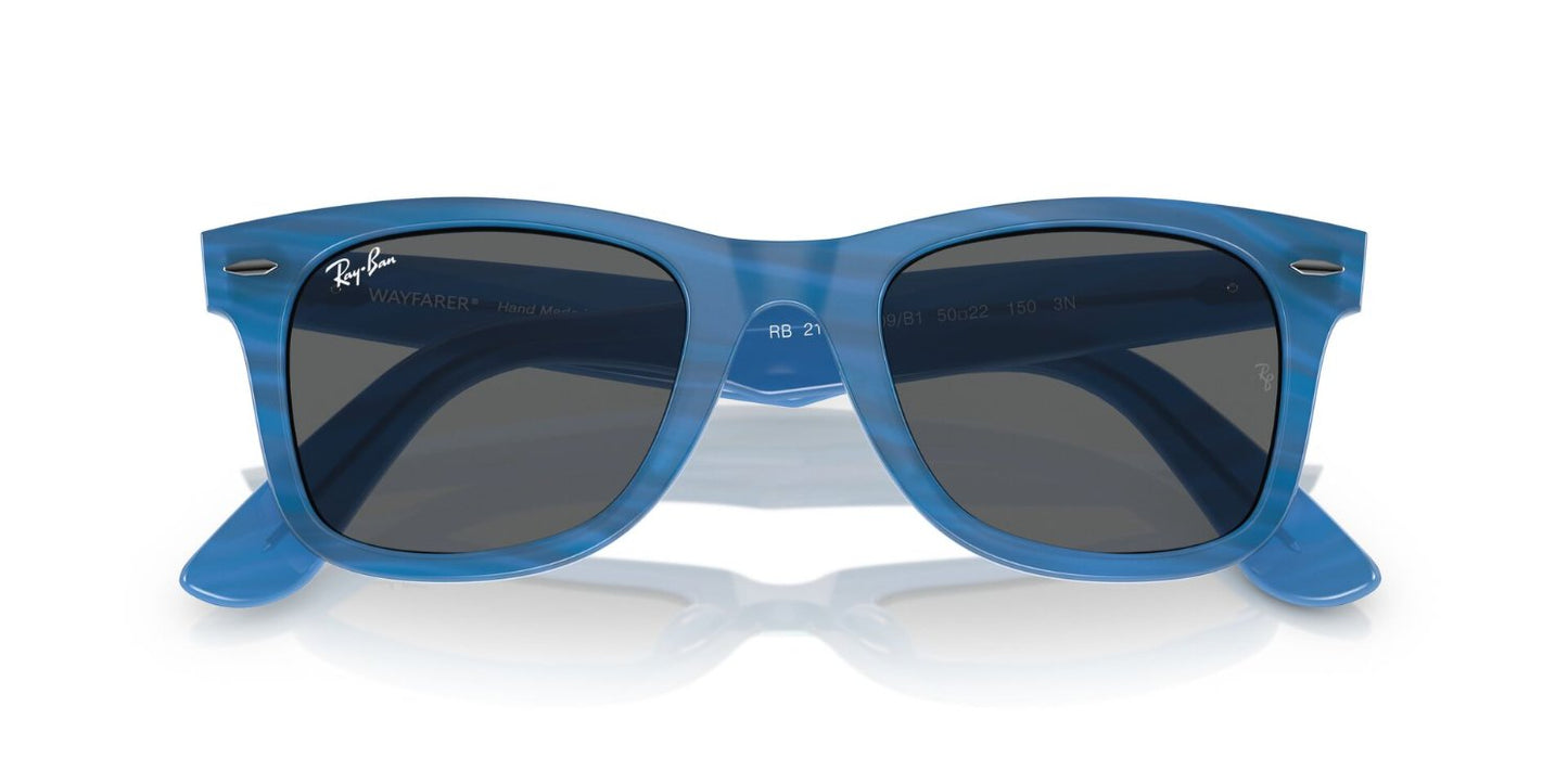 Ray-Ban Original Wayfarer Change 2140 (50) Photo Striped Blue Dark Grey (2140 1409B1 50)