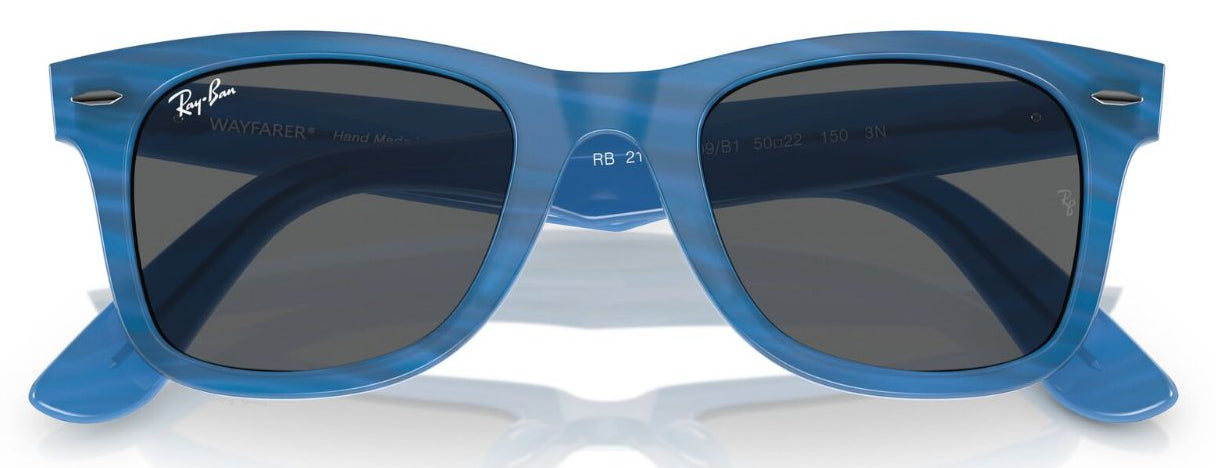 Ray-Ban 2140 Original Wayfarer Change Photo Striped Blue Dark Grey RB2140 1409B1 (50)