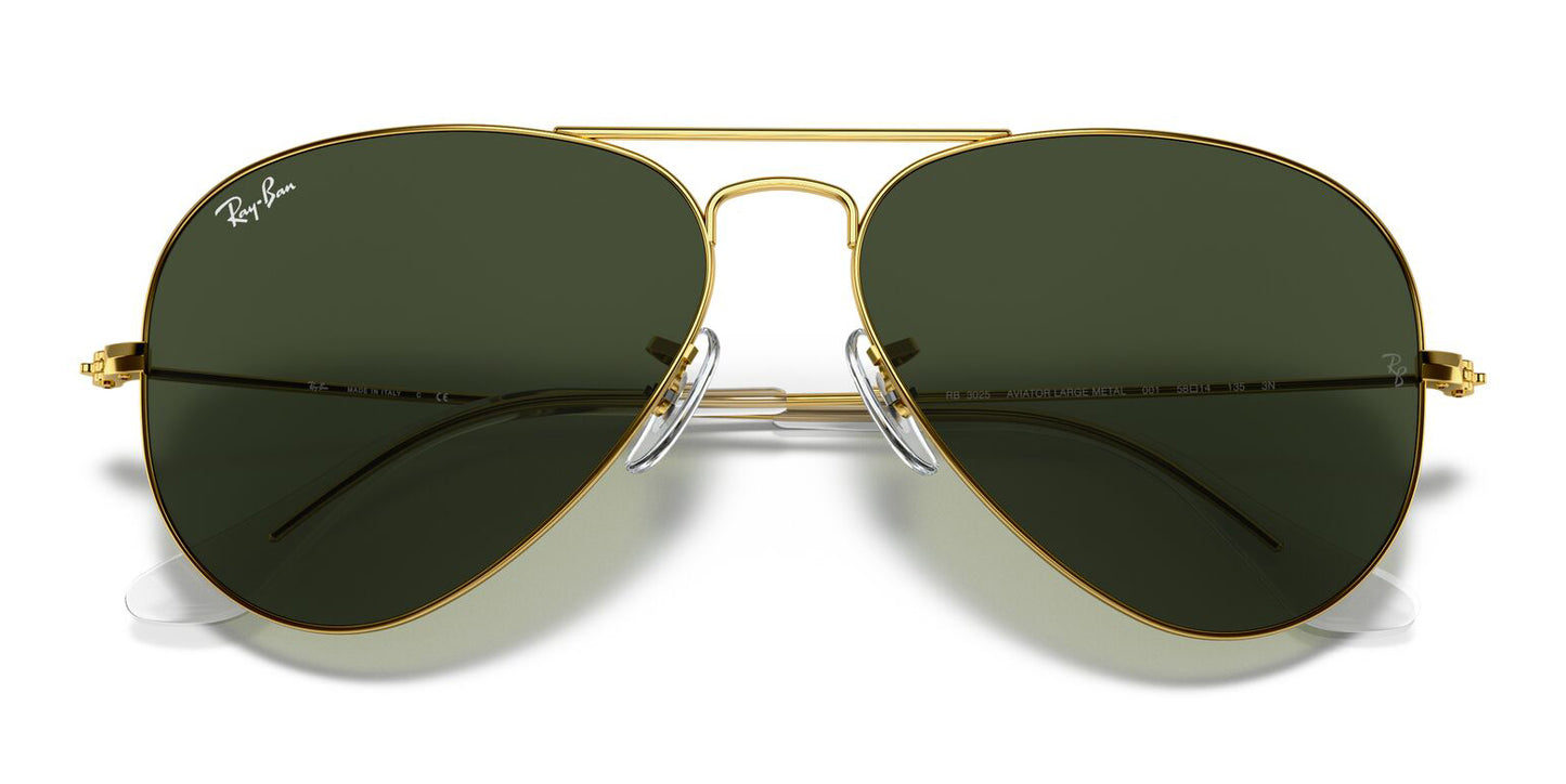 Ray-Ban 3025 Aviator Arista Gold Green G-15 RB3025 001 (62)