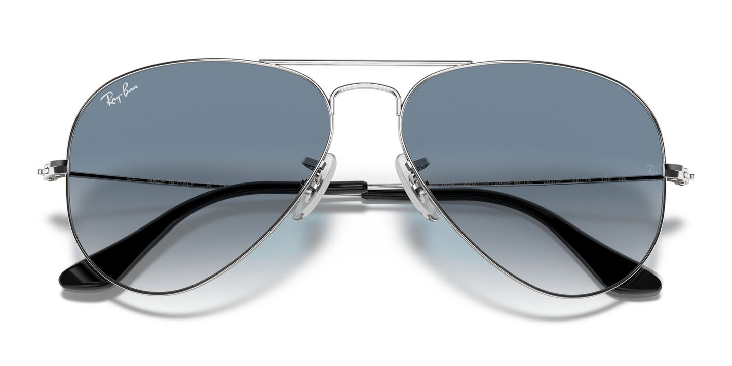 Ray-Ban Aviator 3025 Silver Light Blue Gradient RB3025 003/3F (62)