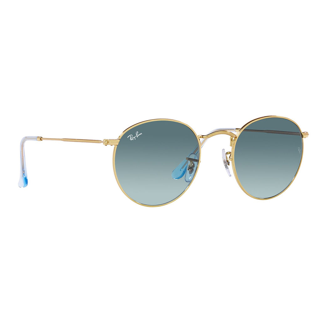 Ray-Ban 3447 Round Gold Blue Gradient RB3447 001/3M (53)
