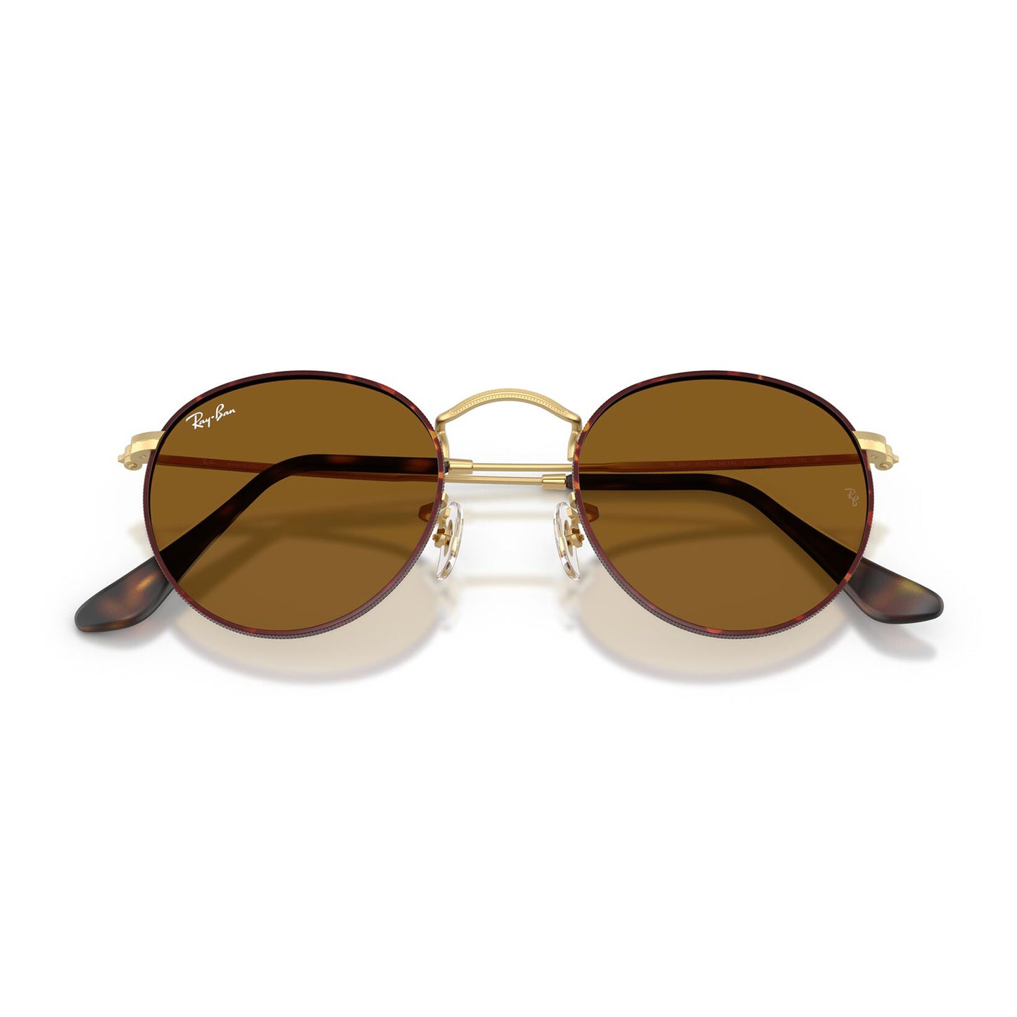 Ray-Ban 3447 Round Havana on Matte Arista Gold Brown RB3447 927533 (50)