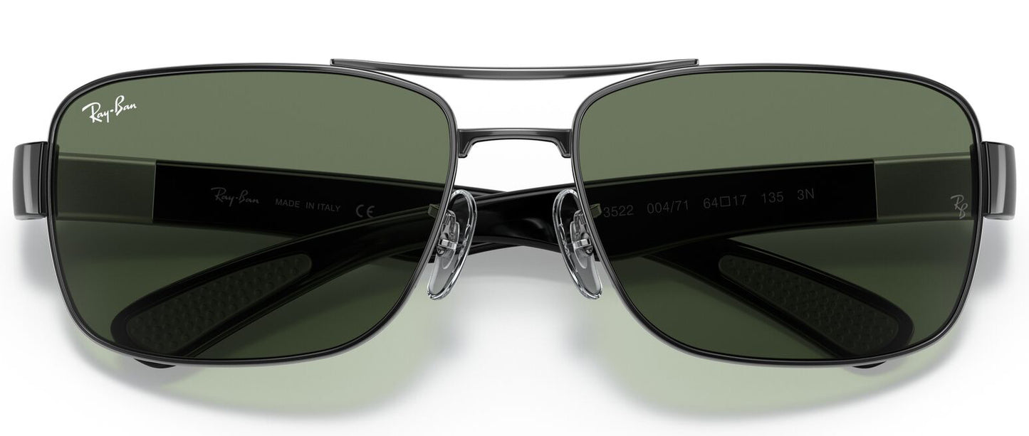 Ray-Ban 3522 Gunmetal Green RB3522 004/71 (64)