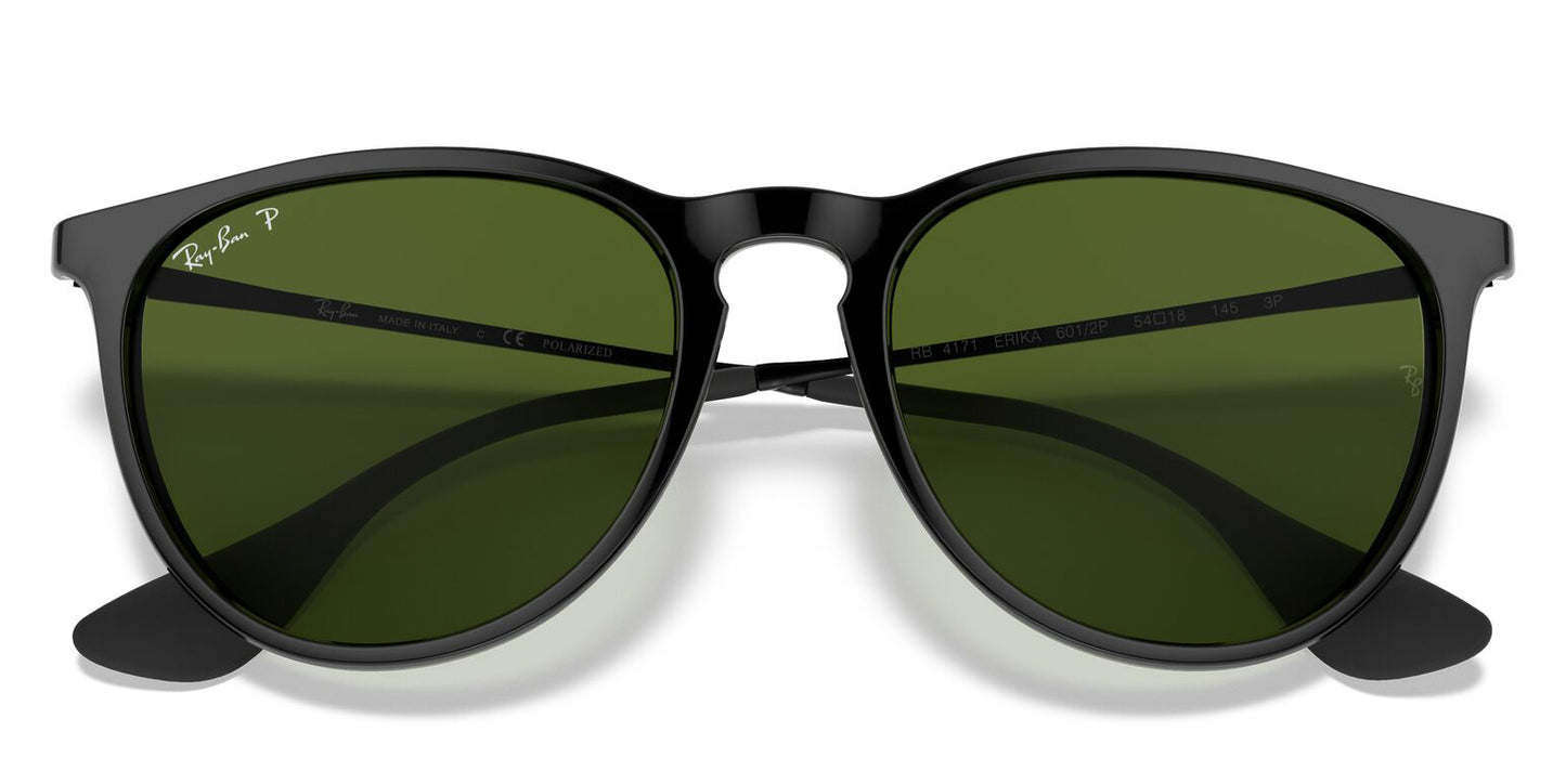 Ray-Ban 4171 Erika Polarised Black G-15 Green RB4171 601/2P (54)