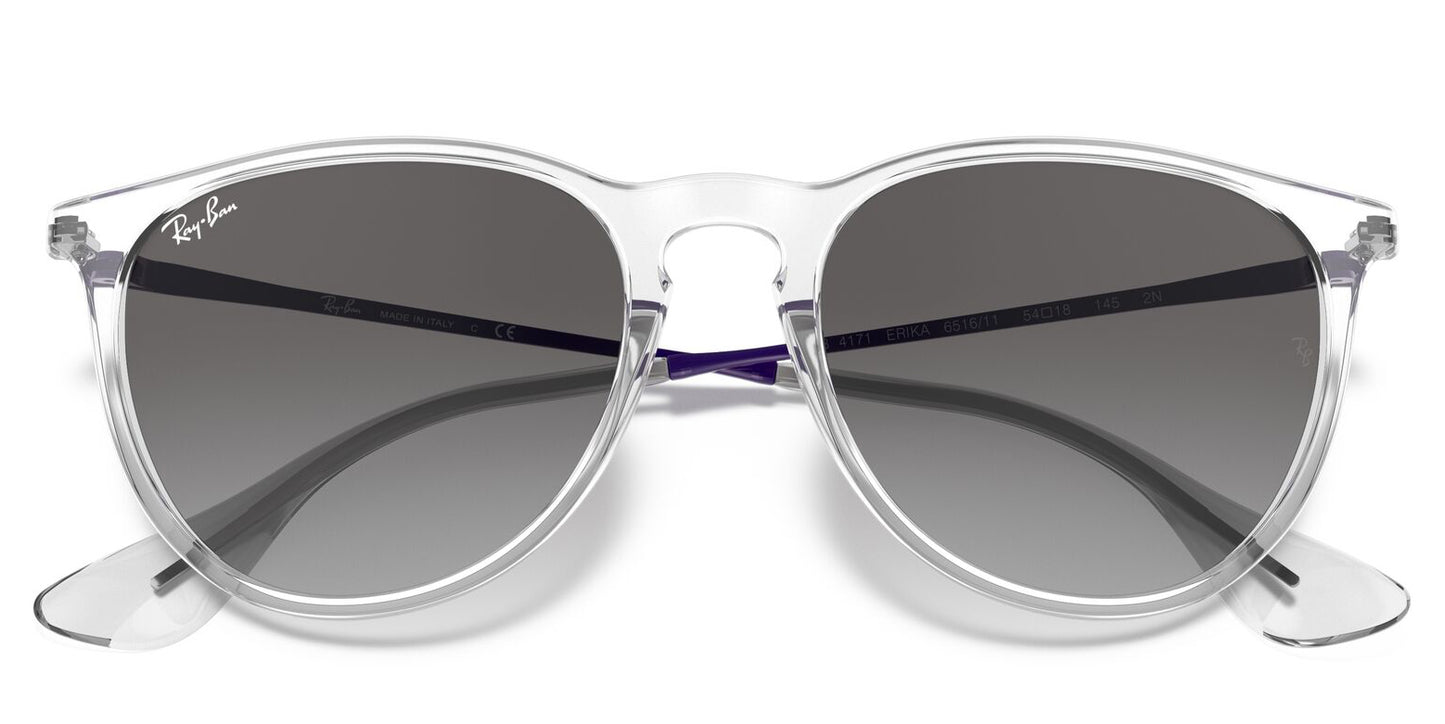 Ray-Ban 4171 Erika Transparent Grey Gradient RB4171 651611 (54)