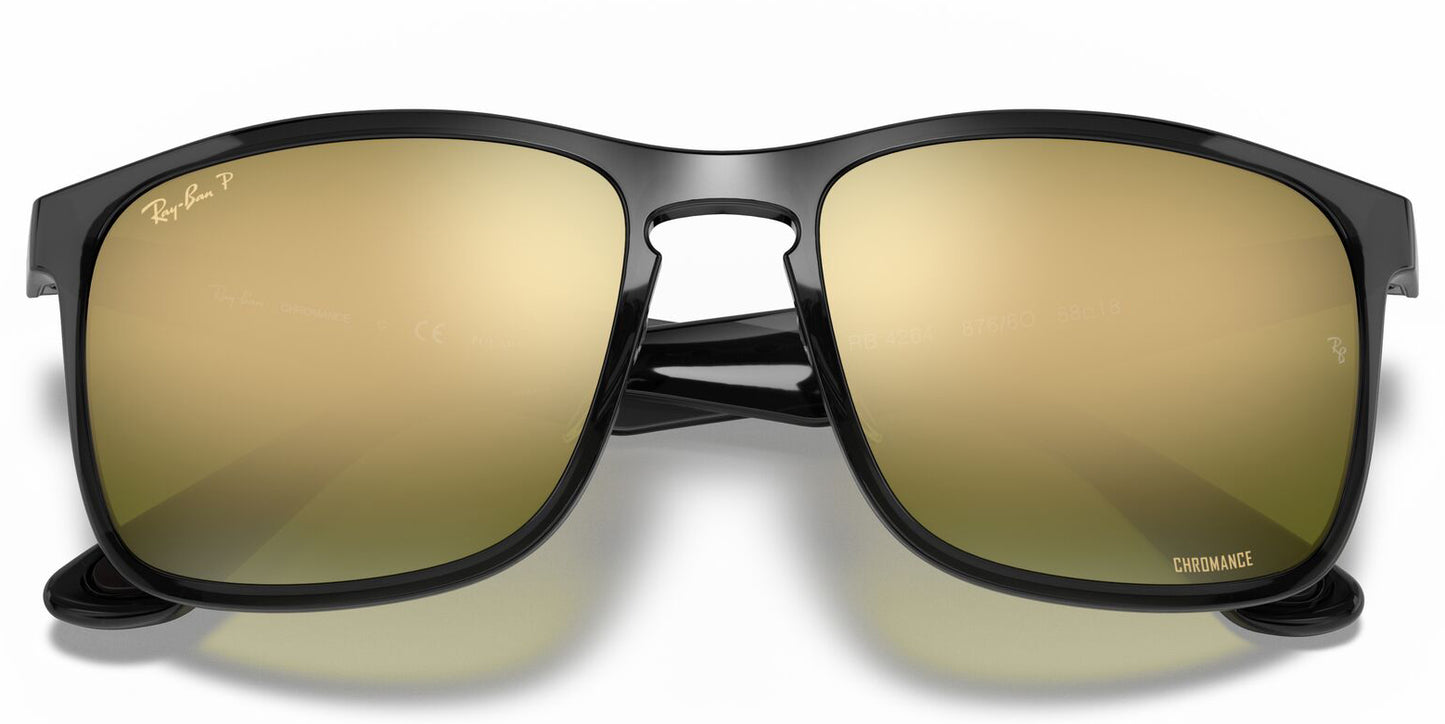 Ray-Ban 4264 Polarised+ Grey Green Gradient Mirror RB4264 876/6O (58)