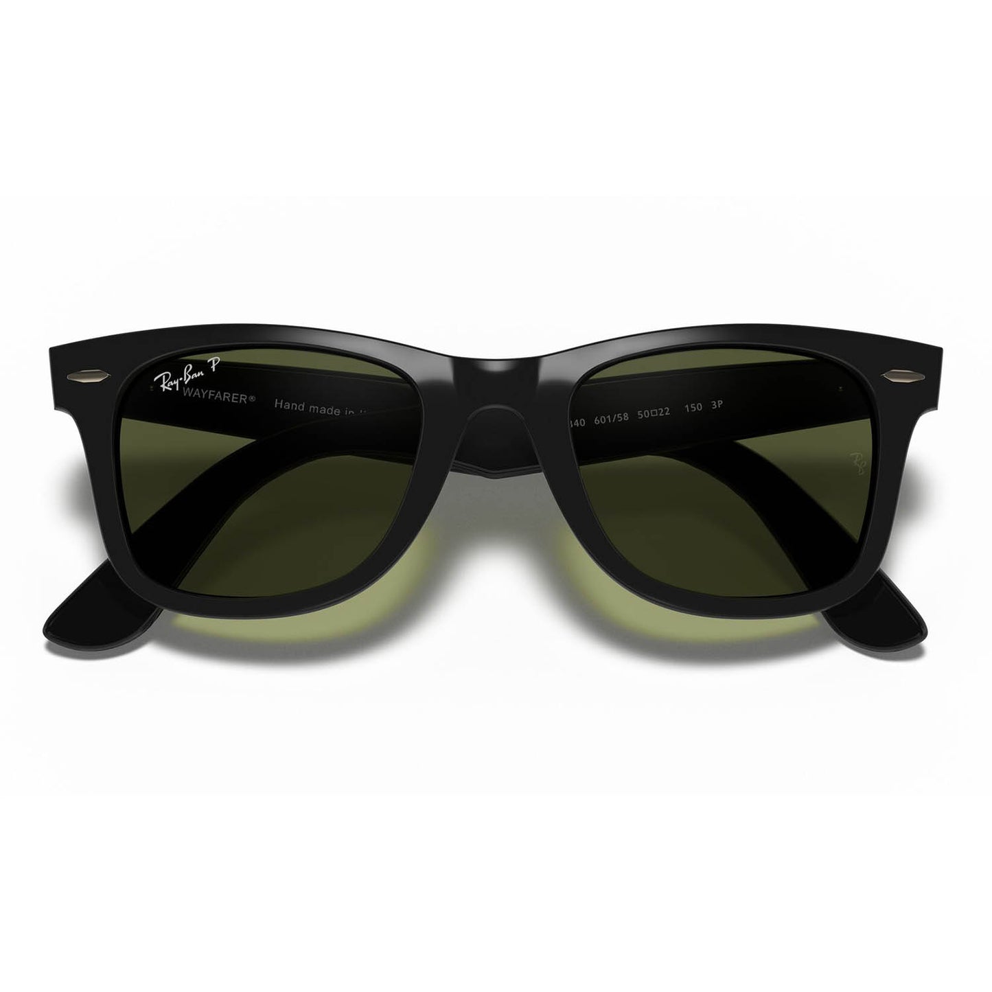 Ray-Ban 4340 Wayfarer Ease Polarised Black G-15 Green RB4340 601/58 (50)