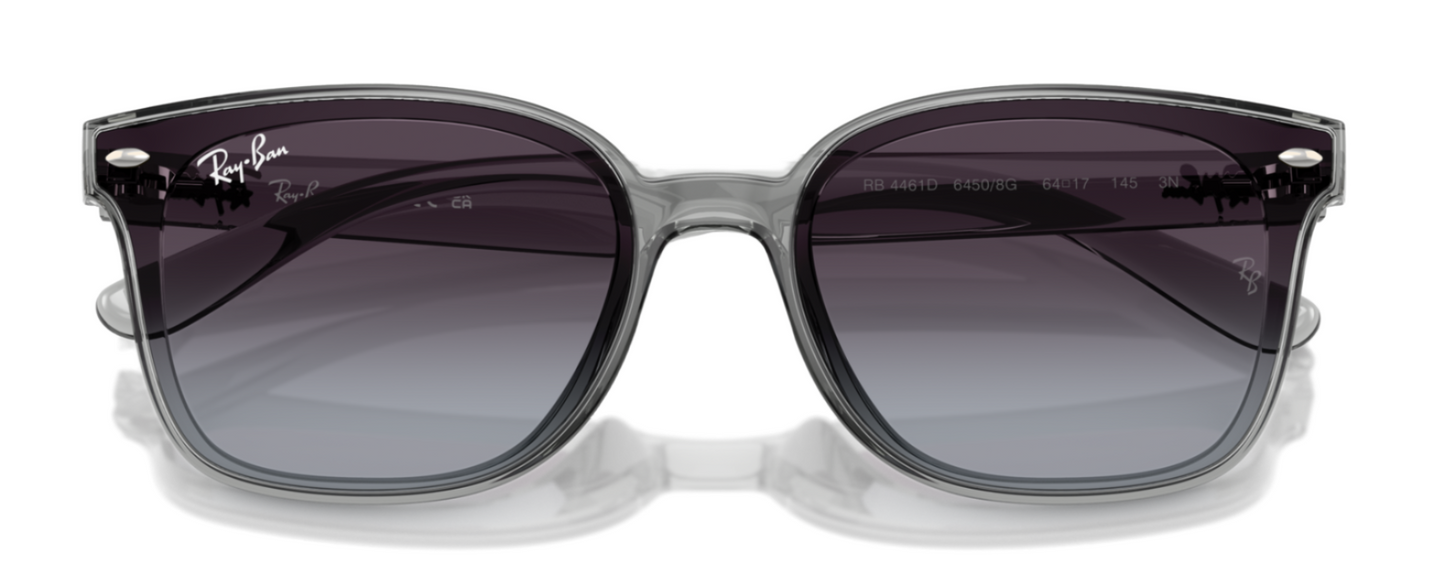 Ray-Ban 4461D Polished Transparent Grey Grey Gradient (4461D 64508G)