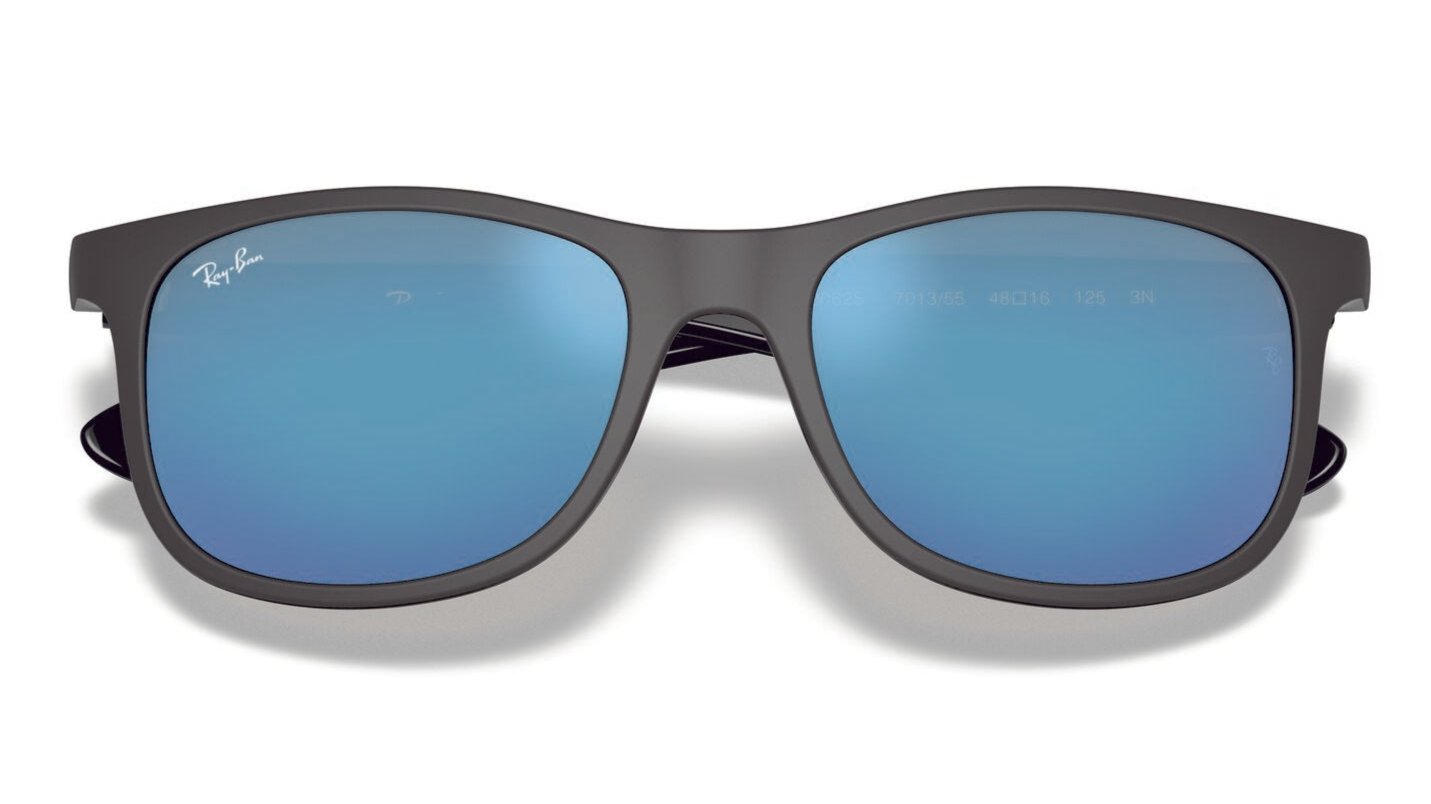 Ray-Ban 9062 Junior Andy Matte Black Blue Mirror RJ9062S 701355 (48)