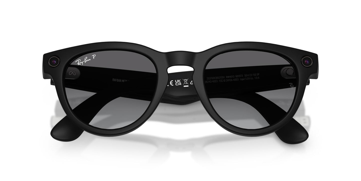Ray-Ban 4013 Meta (Gen 2) Headliner Polarised Matte Black Graphite Gradient RW4013 601ST3 (50)