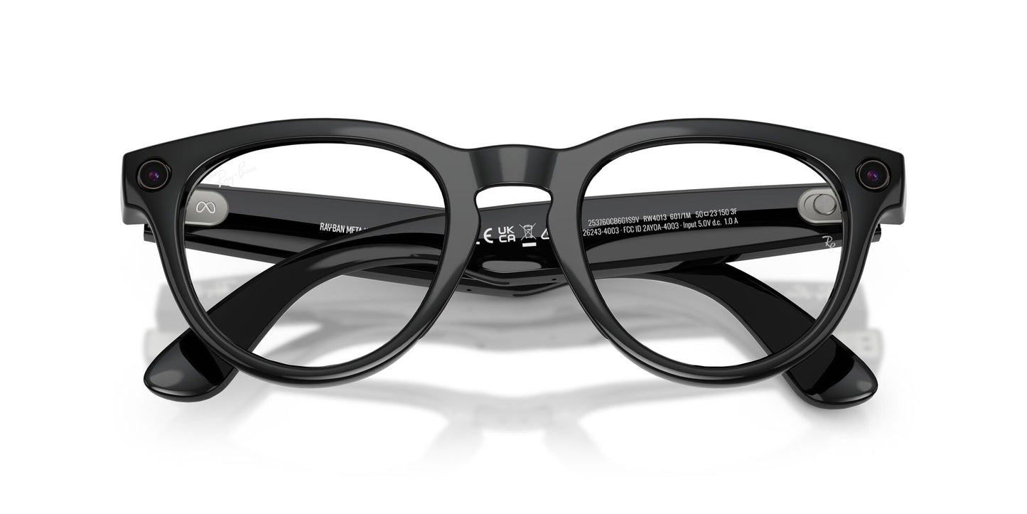 Ray-Ban 4013 Meta (Gen 2) Headliner Black Clear/Graphite Green Transitions RW4013 601/1M (50)