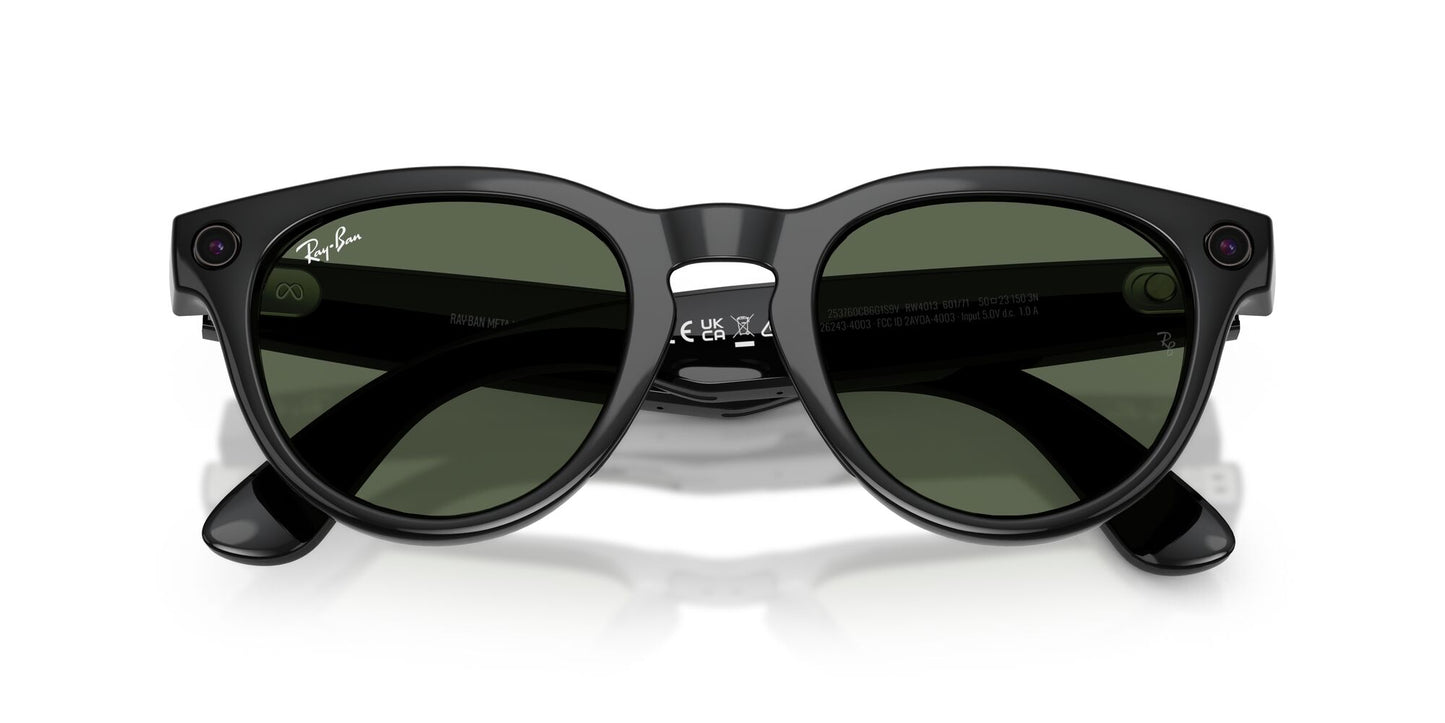 Ray-Ban 4013 Meta (Gen 2) Headliner Black G-15 Green RW4013 601/71 (50)