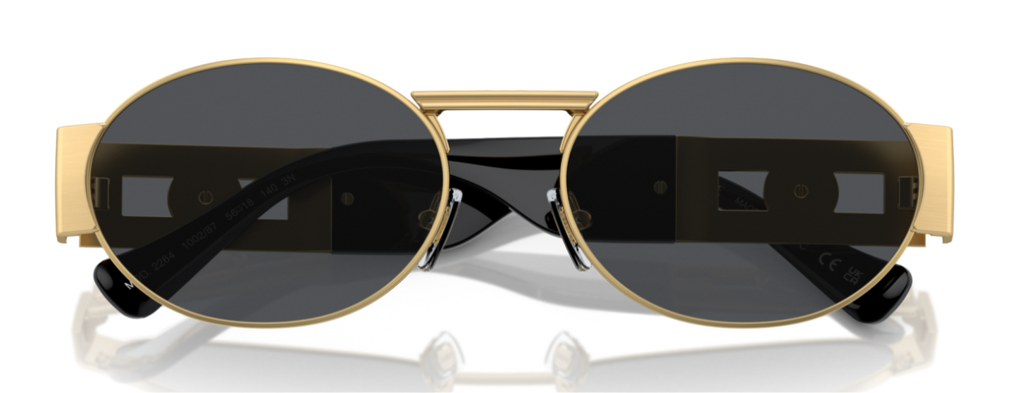 Versace 2264 Matte Gold Dark Grey (2264 100287)