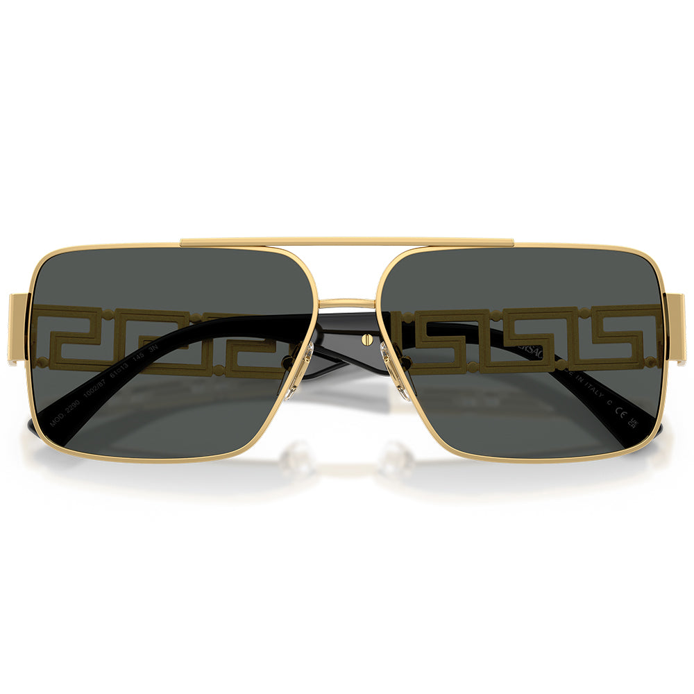 Versace 2290 Gold Dark Grey VE2290 100287 (61)