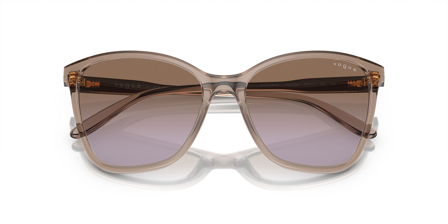 Vogue Eyewear 5520S Transparent Caramel Violet Brown Gradient (5520S 294068)