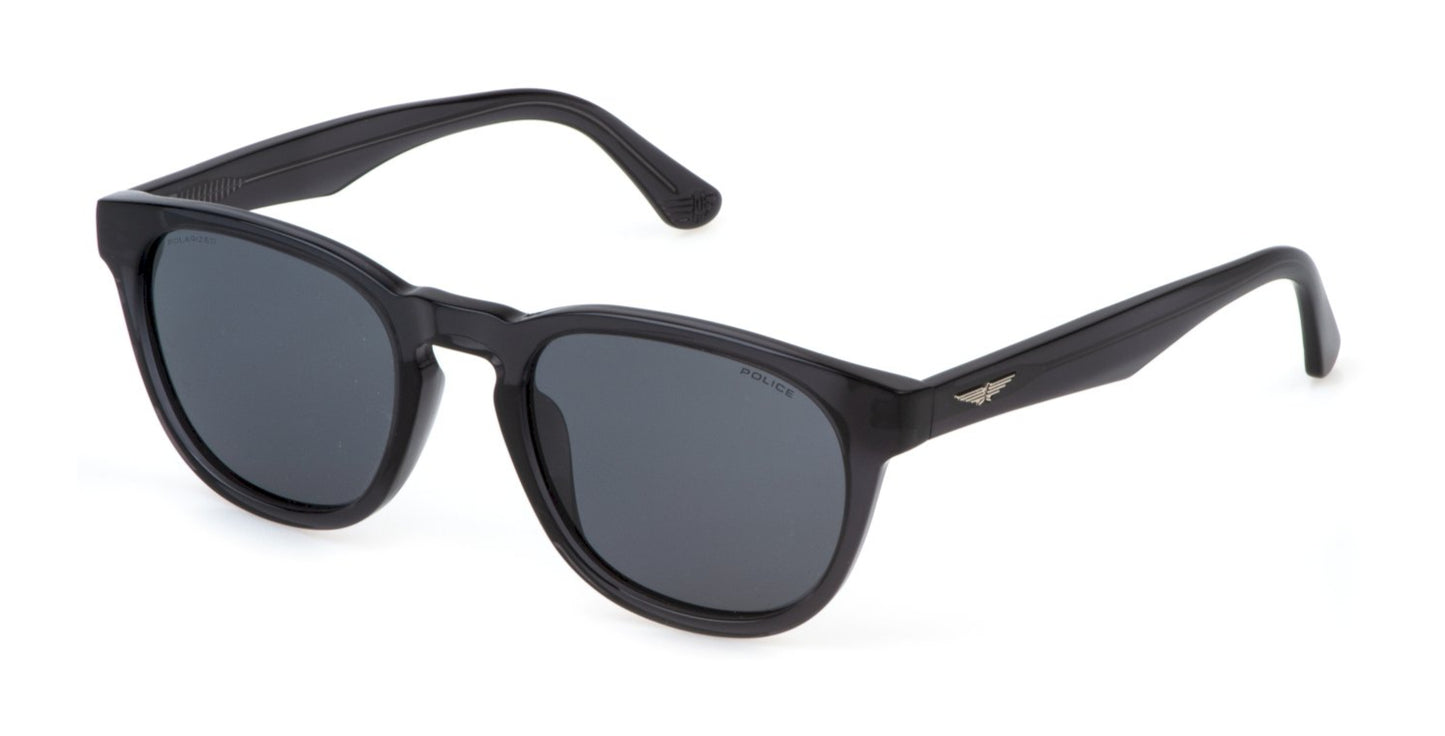 Police Origins Lite 31 Shiny Transparent Dark Grey Polarised Smoke (P22 705P)