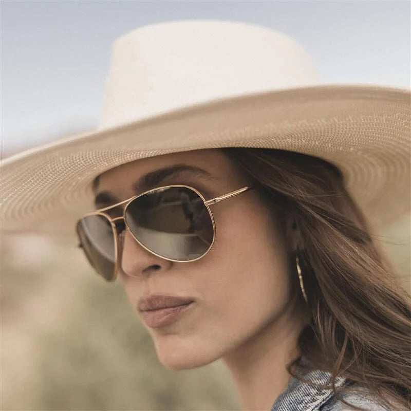 Serengeti Carrara XL Polarised Shiny Bold Gold Glass Drivers (757003)