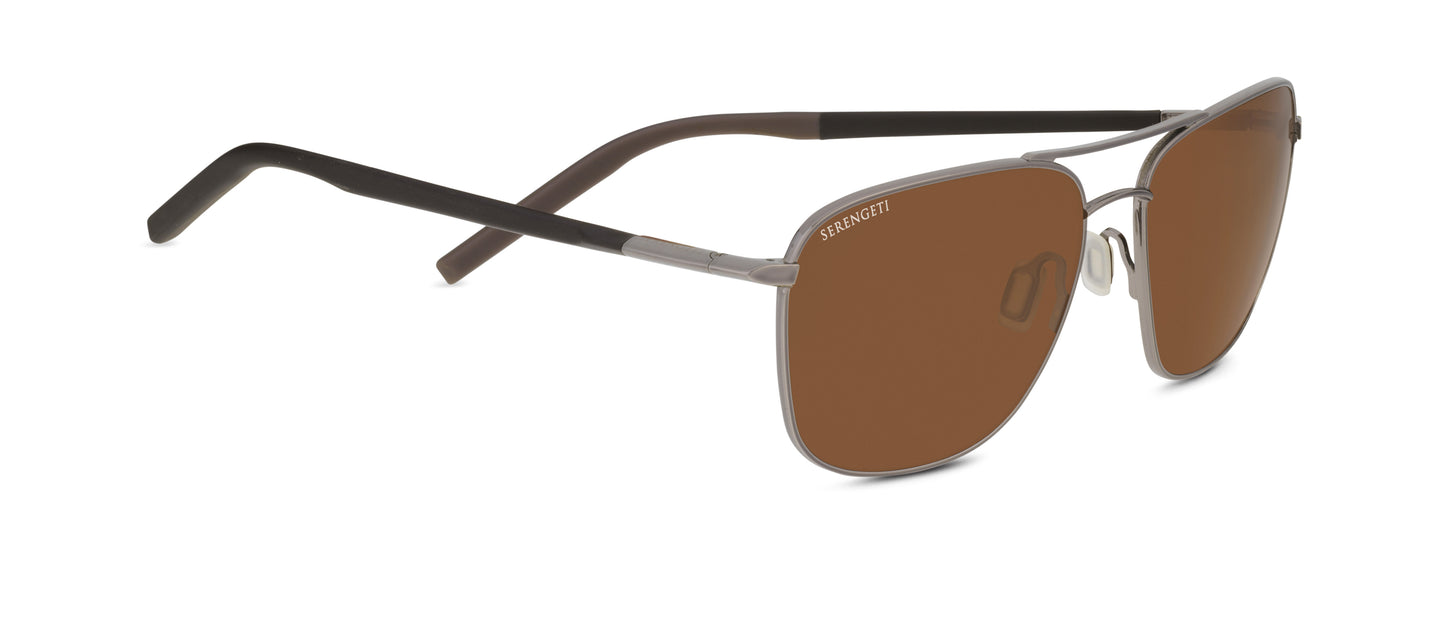 Serengeti Spello Photochromic Polarised Dark Gunmetal Drivers Brown SS044002 (58)
