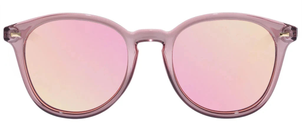 Le Specs Bandwagon Sunglasses Mink Pink Mirror