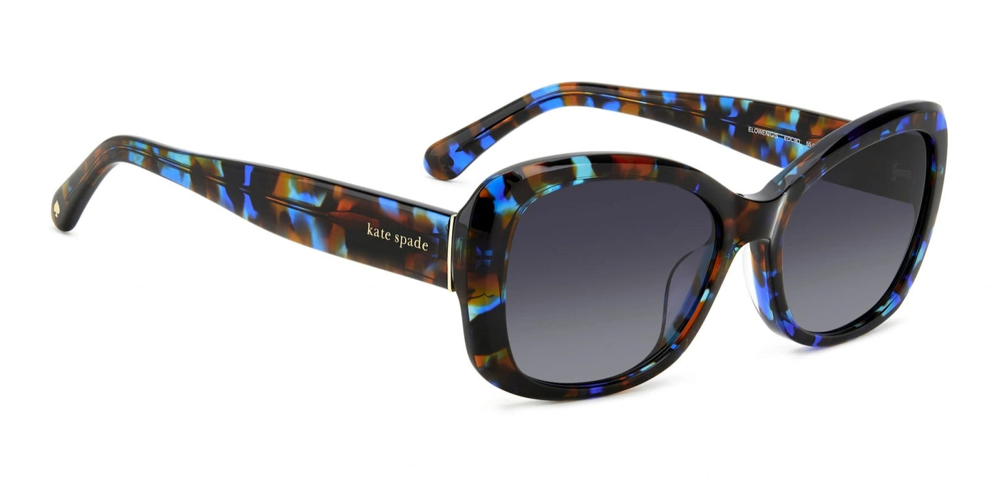 Kate Spade Elowen/G/S Black/Blue Havana Dark Grey Gradient (Elowen/S EDC 90)
