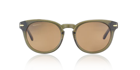 Collection Link to Women's Round Sunglasses with Transparent Brown Frame and Brown Lenses