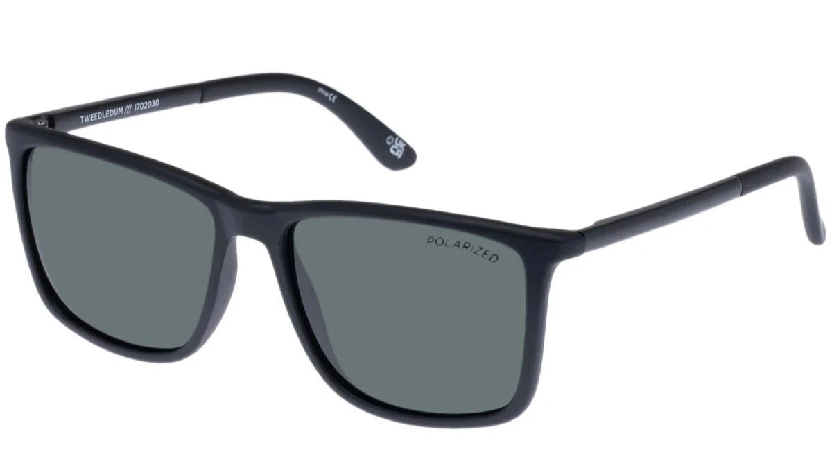Le Specs Tweedledum Polarised Matte Black Grey Green (1702030)