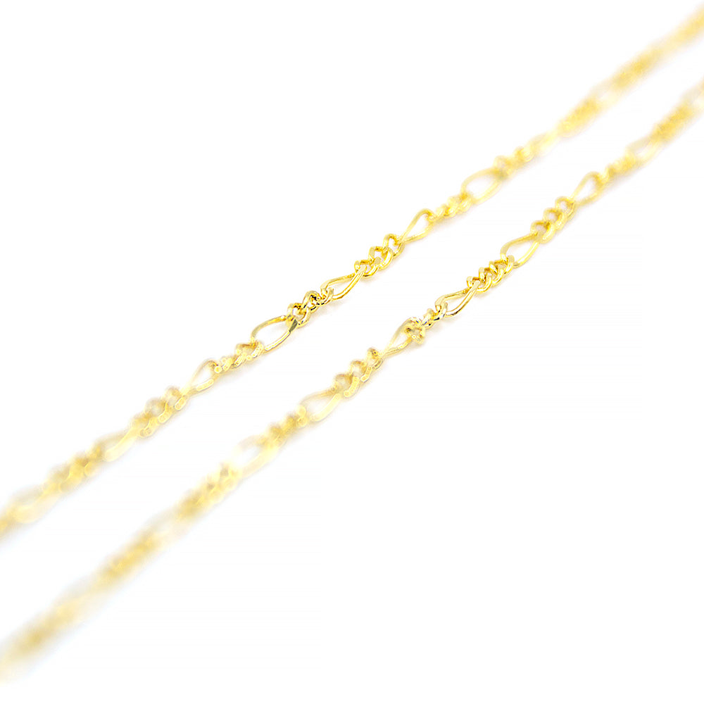 Gold Figaro Chain Loop