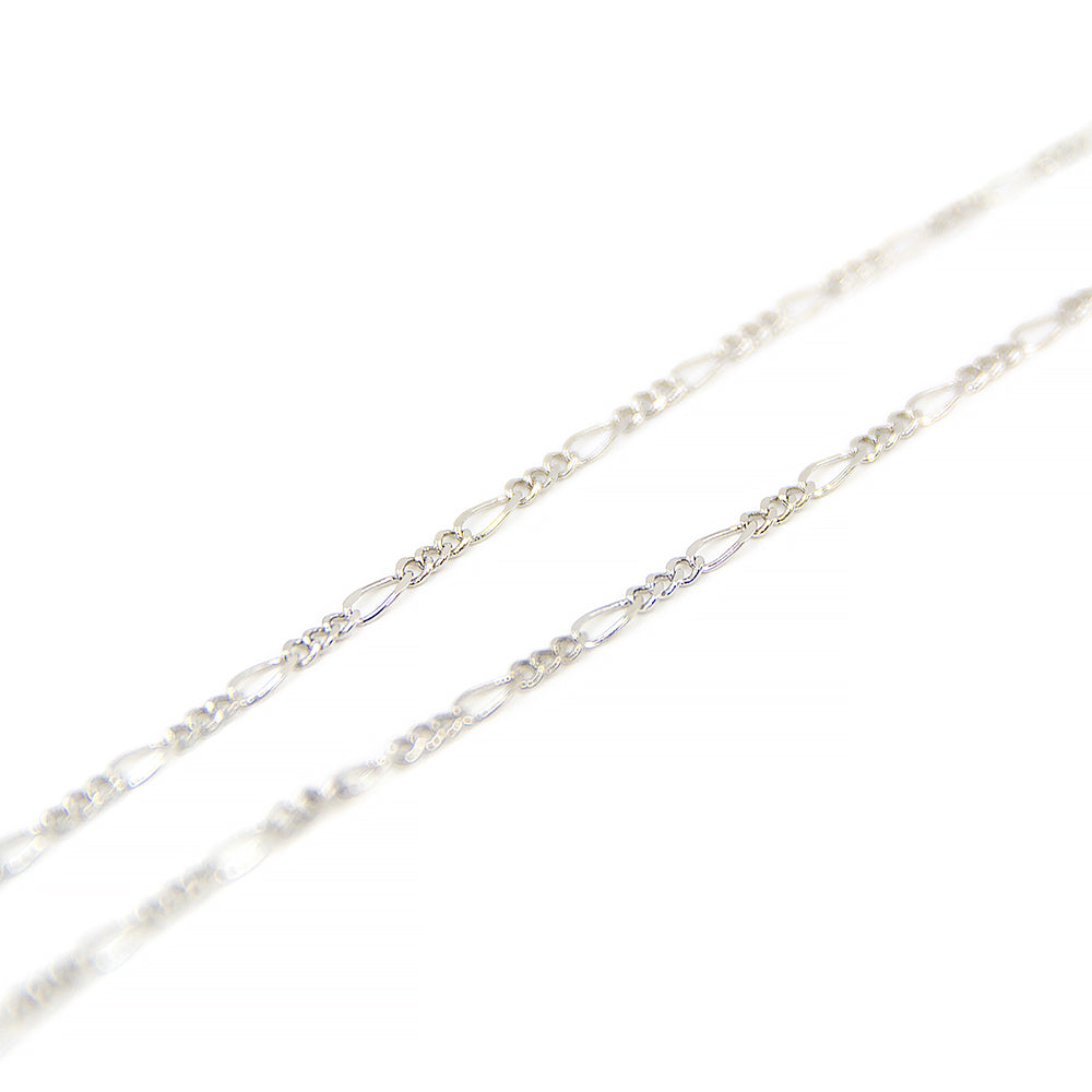 Silver Figaro Chain Loop