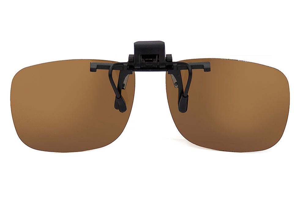 Clip On Polarised Medium Brown Square