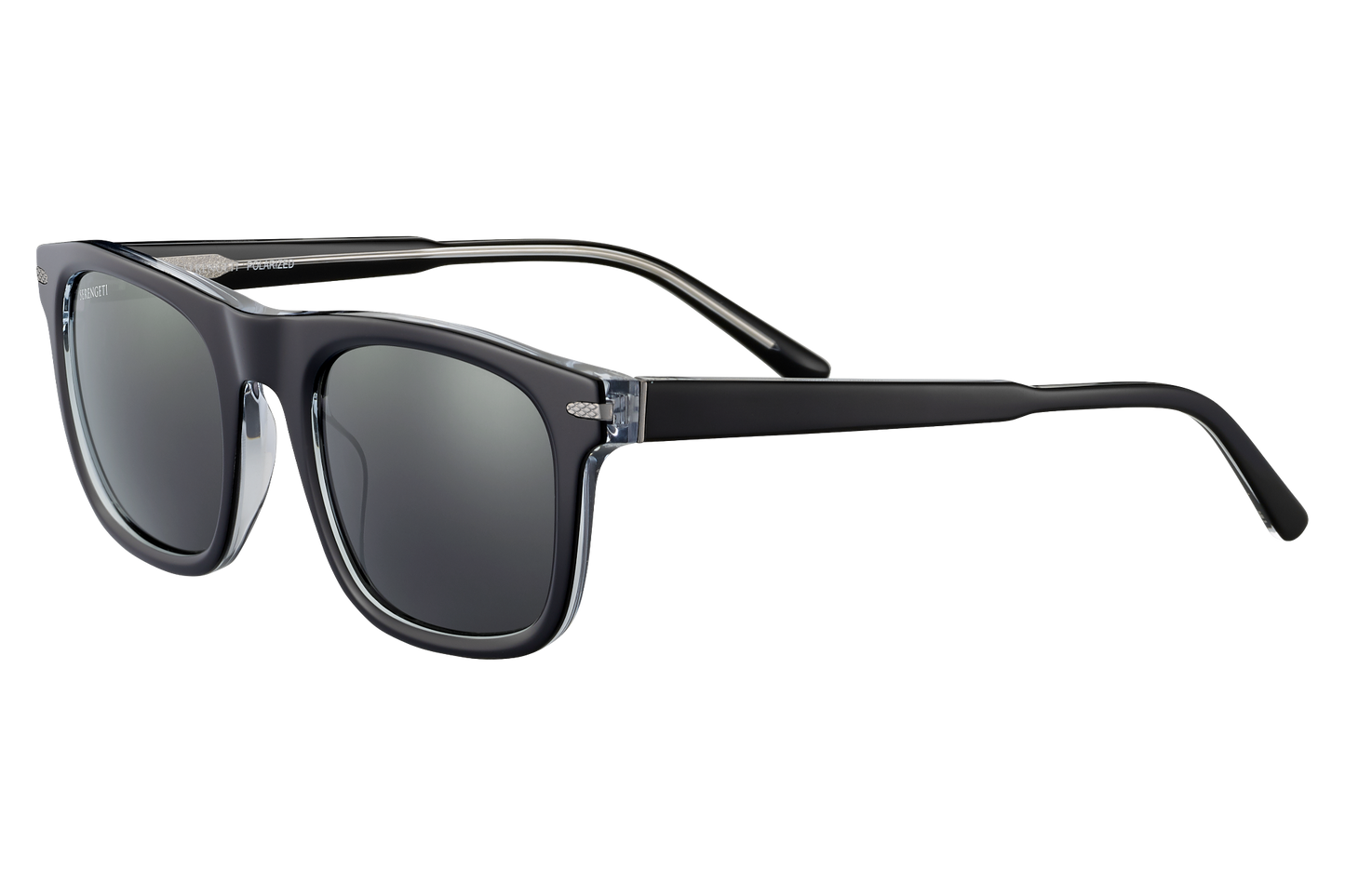 Serengeti Charlton Polarised Shiny Black Trans Layer Smoke (576003)