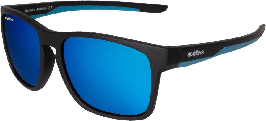 Spotters Youth Dingo Polarised Matte Black Blue Mirror (Dingo 03)