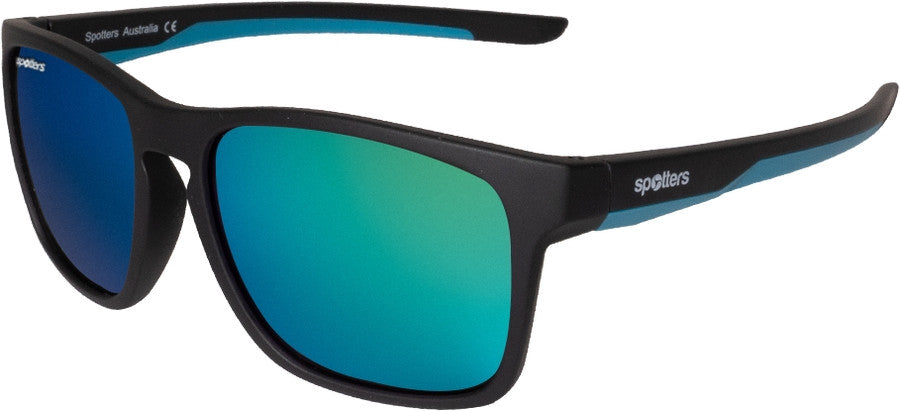 Spotters Youth Dingo Polarised Matte Black Green Mirror (Dingo 01)