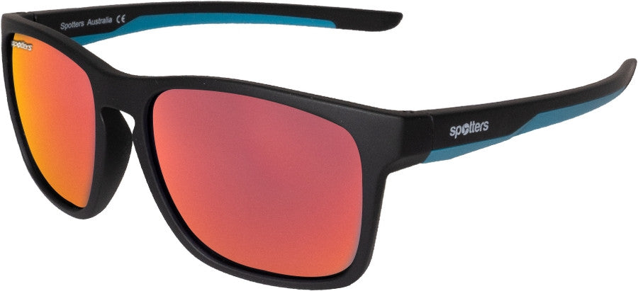 Spotters Youth Dingo Polarised Matte Black Red Mirror (Dingo 04)