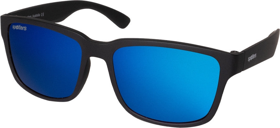 Spotters Youth Kanga Polarised Matte Black Blue Mirror (Kanga 03)