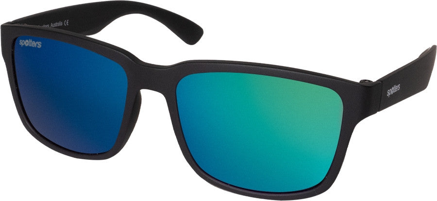 Spotters Youth Kanga Polarised Matte Black Green Mirror (Kanga 01)