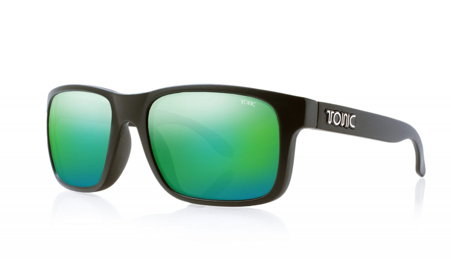 Tonic Mo Matte Black Polarised Green Mirror (Mo 03)