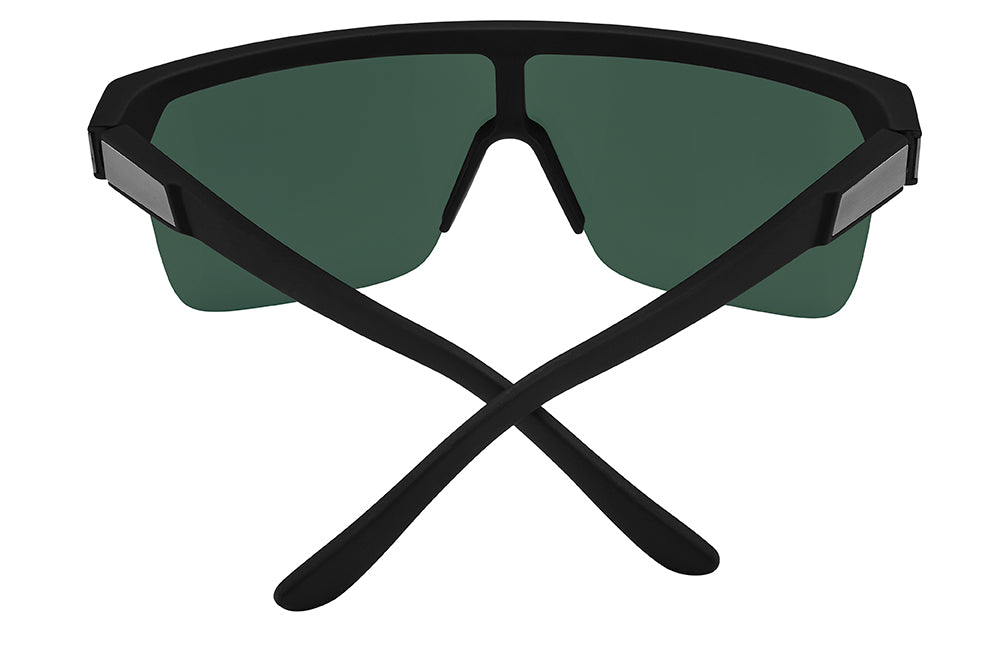 Spy Flynn 50-50 Polarised Soft Matte Black Grey Green Silver Spectra