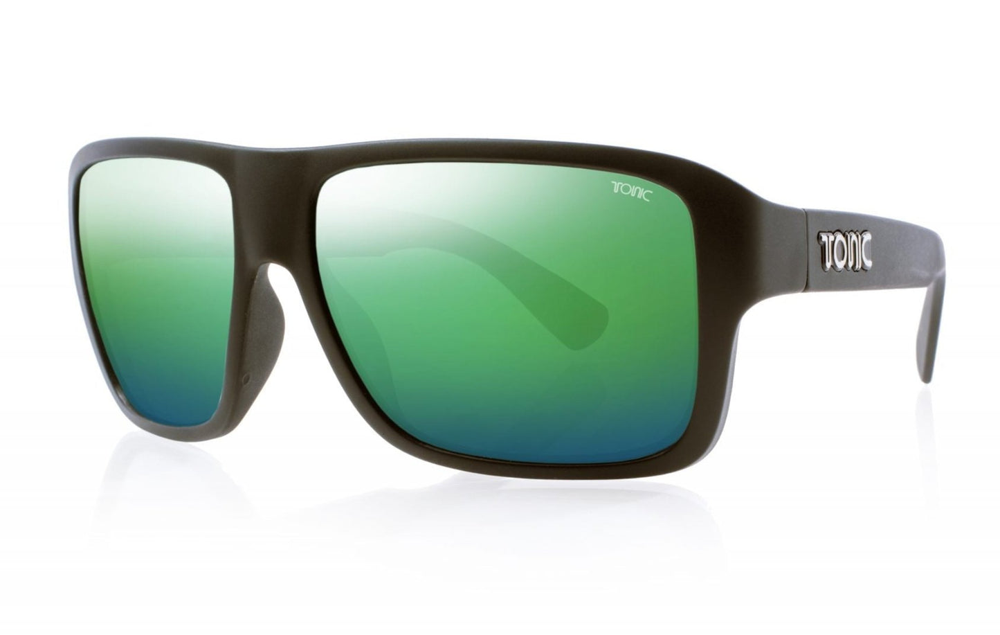 Tonic Swish Matte Black Polarised Green Mirror (Swish 02)