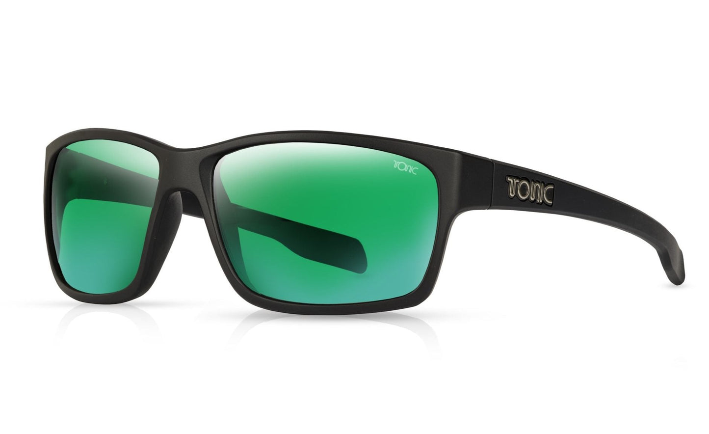 Tonic Titan Matte Black Polarised Green Mirror (Titan 03)