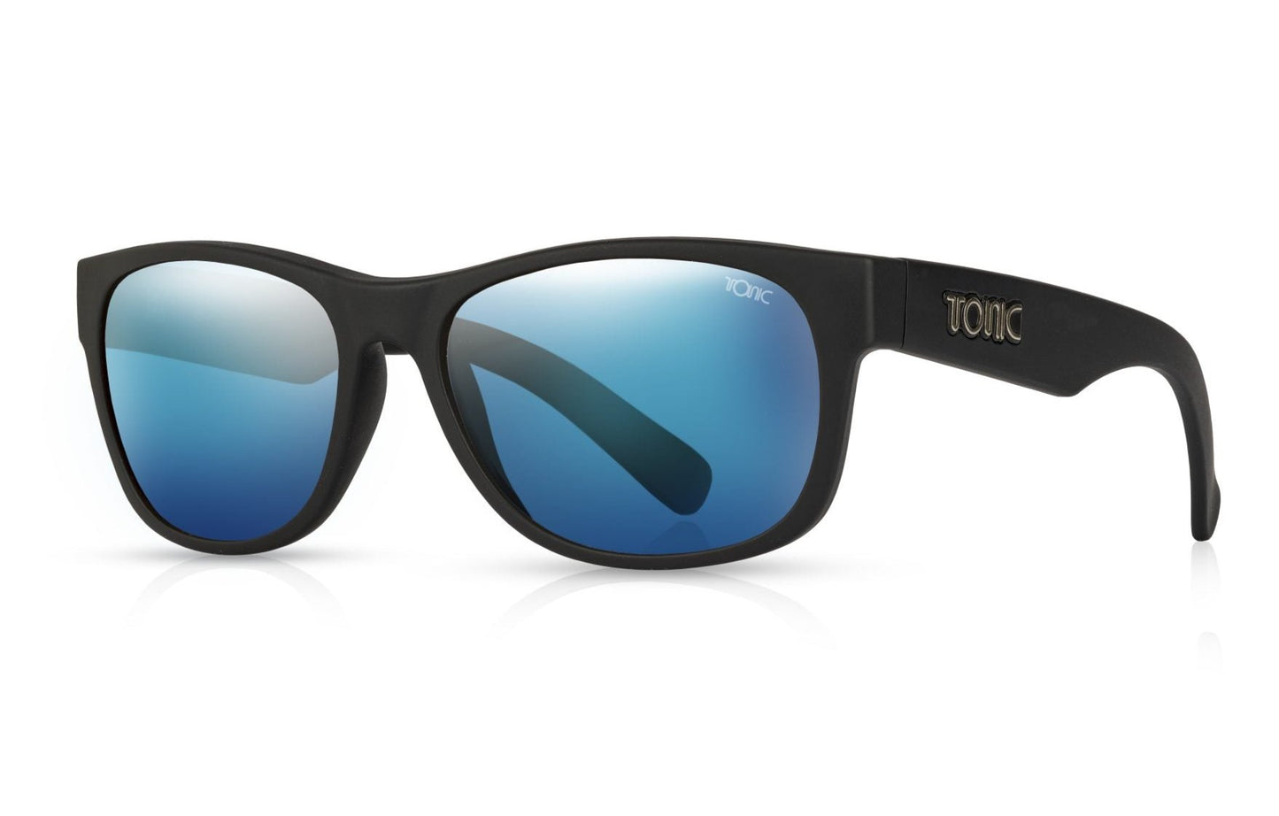 Tonic Wave Matte Black Polarised Blue Mirror (Wave 03)