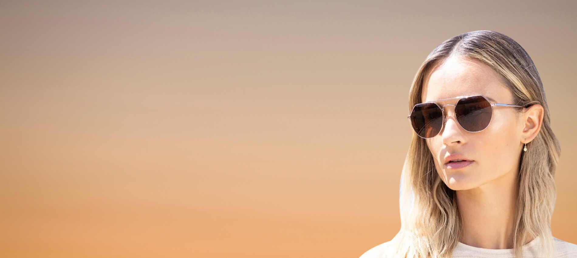 Women's Hexagonal Sunglasses