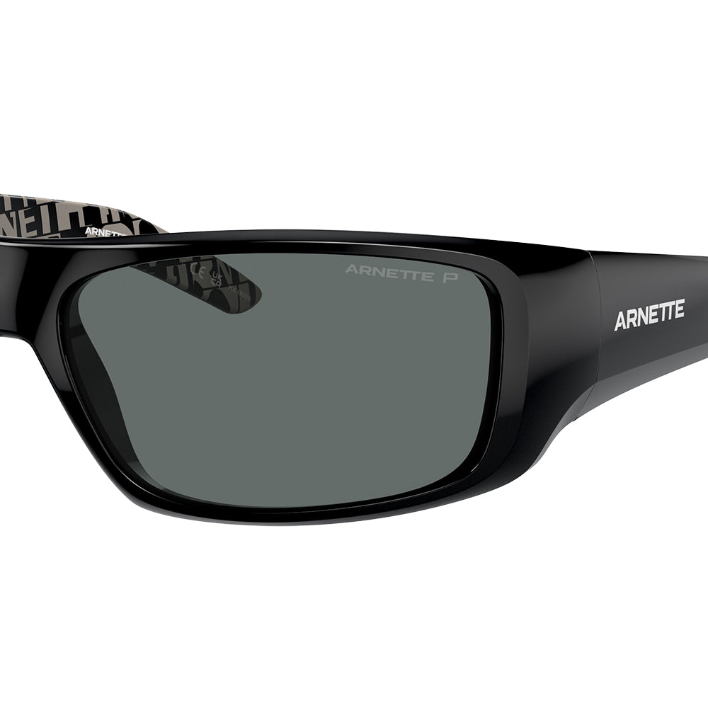Arnette Hot Shot Polarised Shiny Black Dark Grey AN4182 214981 (62)