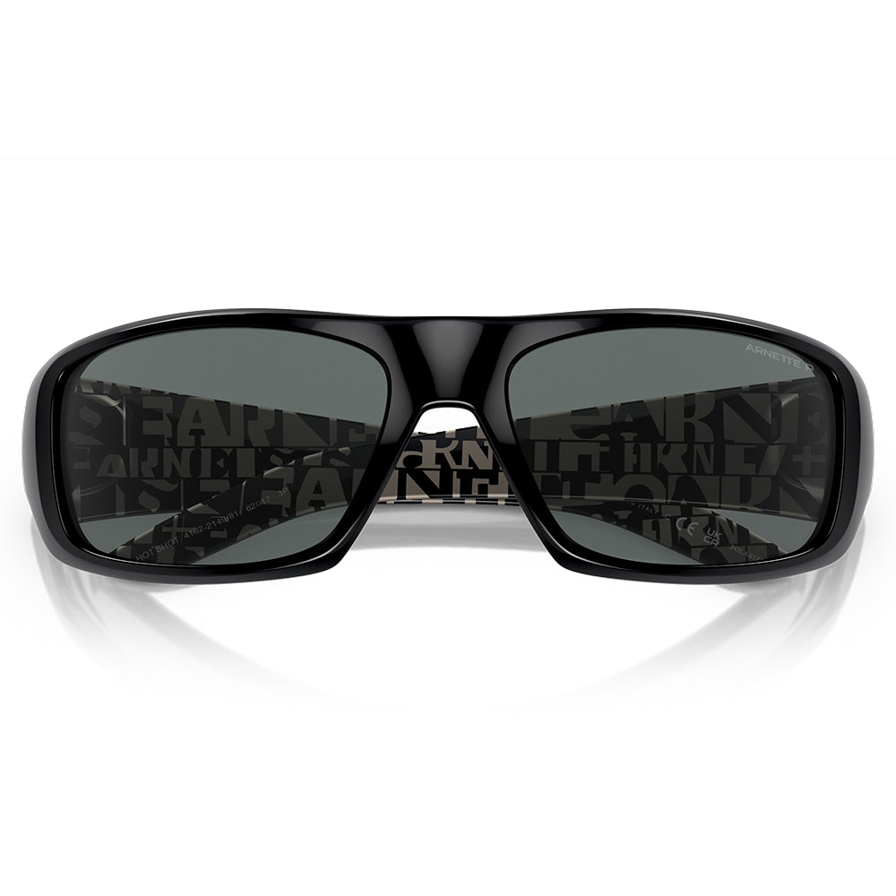 Arnette Hot Shot Polarised Shiny Black Dark Grey AN4182 214981 (62)