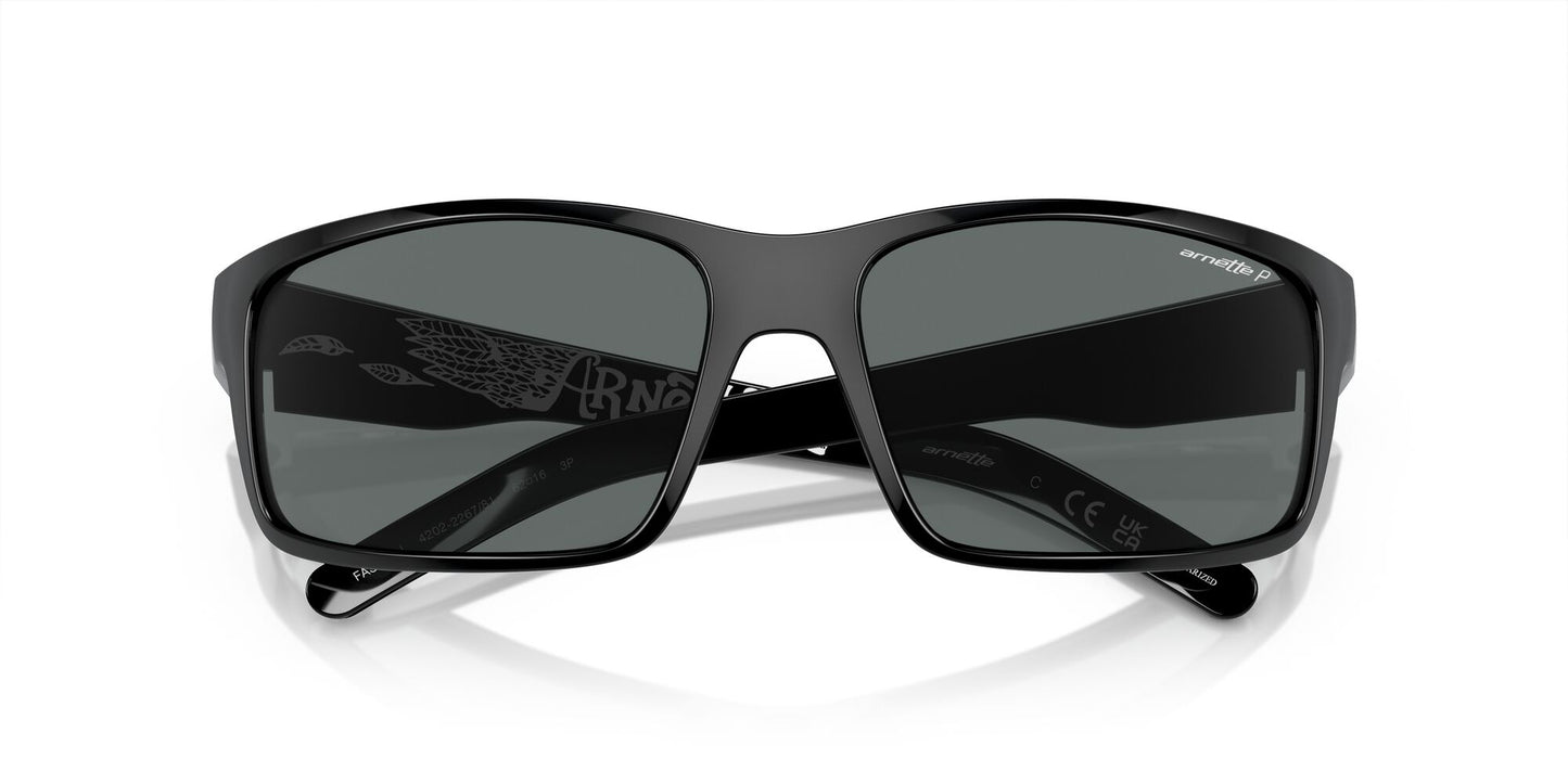 Arnette Fastball Polarised Shiny Black Dark Grey (4202 226781)