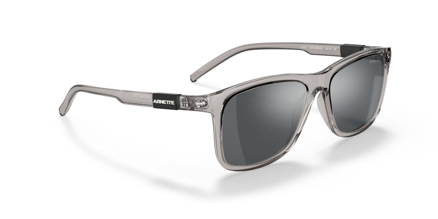 Arnette Dude Transparent Grey Silver Mirror (4276 26656G)